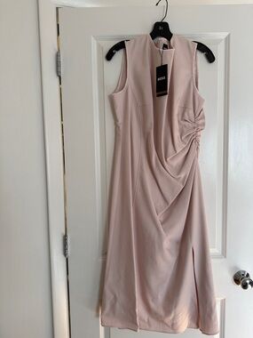 HUGO BOSS Sleeveless Midi Dress | Blush | Sz 12 | NWT